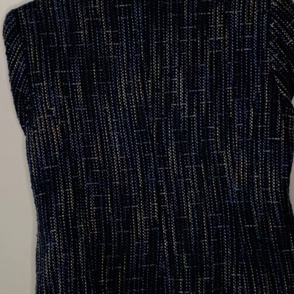 Sag Harbor Petite Womens Size 8P Blue Rainbow Speckled Snap Blazer Jacket - Picture 9 of 9